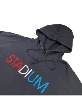 Stadium Goods Men’s 100% Cotton Embroidered Pullover Hoodie Black • USA • XL